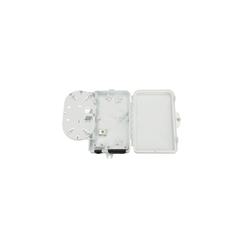 Optical wall box EX 0691 (plastic, SC / LC duplex, 1 cable entry, 2 adapters, cassette)