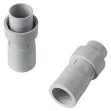 Straight connection Elettrocanali EC74216 (D16, gray (RAL7035), with corrugated pipe, halogen-free)