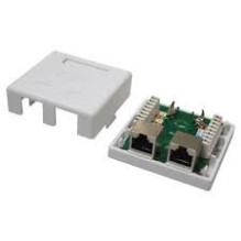 Top-mounted socket LK-WP-037 (2x RJ45, FTP, Cat.5e, crossover)