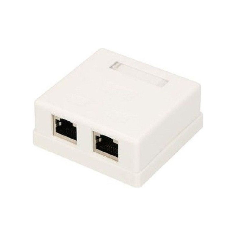RJ45 lizdas LK-SB41 (Cat6, STP, dvivietis, virštinkinis)