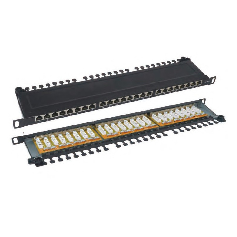19" patch panel LK-PP5-51 (1U, Cat5e, STP, 16 ports)