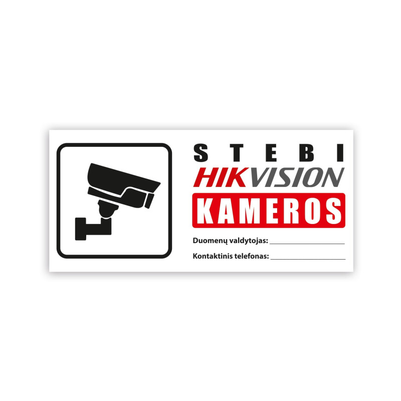 Lentelė "Stebi kameros" (300x140mm)
