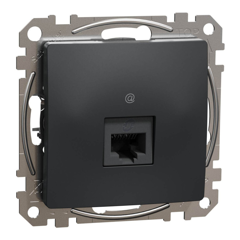 Kompiuterinis lizdas 1xRJ45 UTP Cat6 Schneider Electric Sedna Design SDD114461 (antracitas)