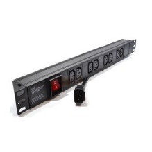 Maitinimo panelė 19'' spintai LK-BLE10G08S (8xC13, su jungikliu, įeinanti C14, 1.8m)