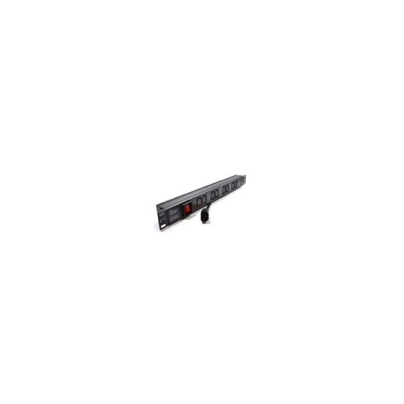 Maitinimo panelė 19'' spintai LK-BLE10G08S (8xC13, su jungikliu, įeinanti C14, 1.8m)