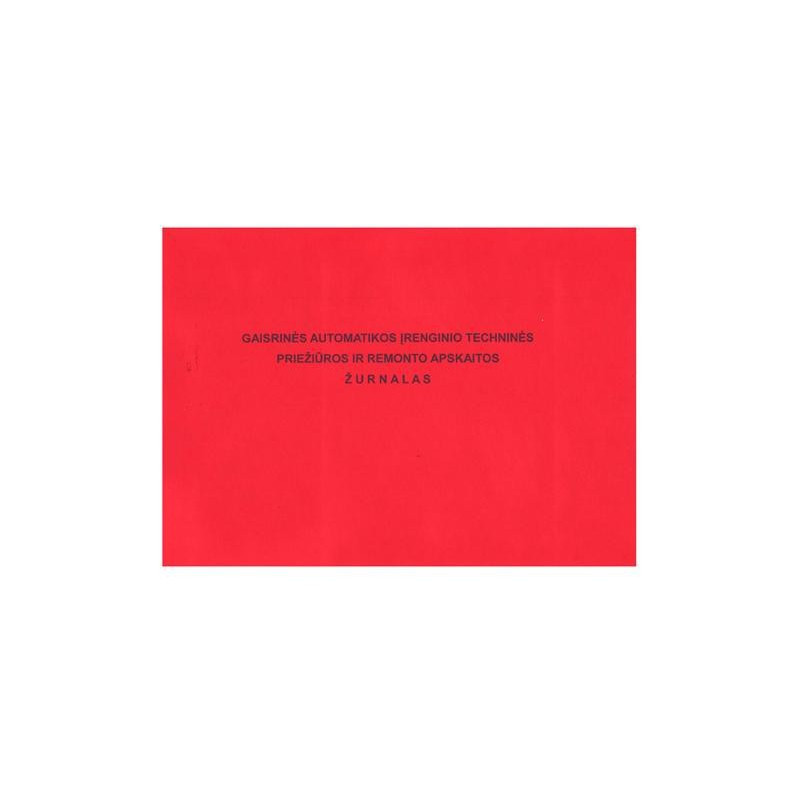 Fire automation equipment maintenance and repair accounting journal