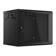 Komutacinė spinta 19' pakabinama 9U 600x450x501 (juoda, surinkta)