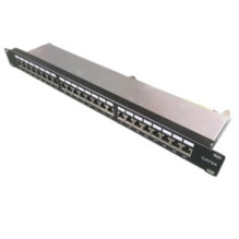 Komutacinė panelė 19" 1U FTP Cat5e LK-PP-013-A (24 prievadai, su kabelių laikikliu, 482.6x44x95 mm)