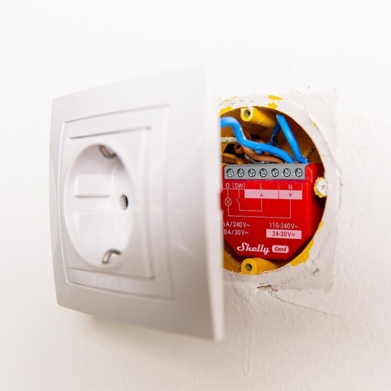 Wi-Fi, Bluetooth controlled relay Shelly 1PM Gen4 (16A, 110-240VAC)