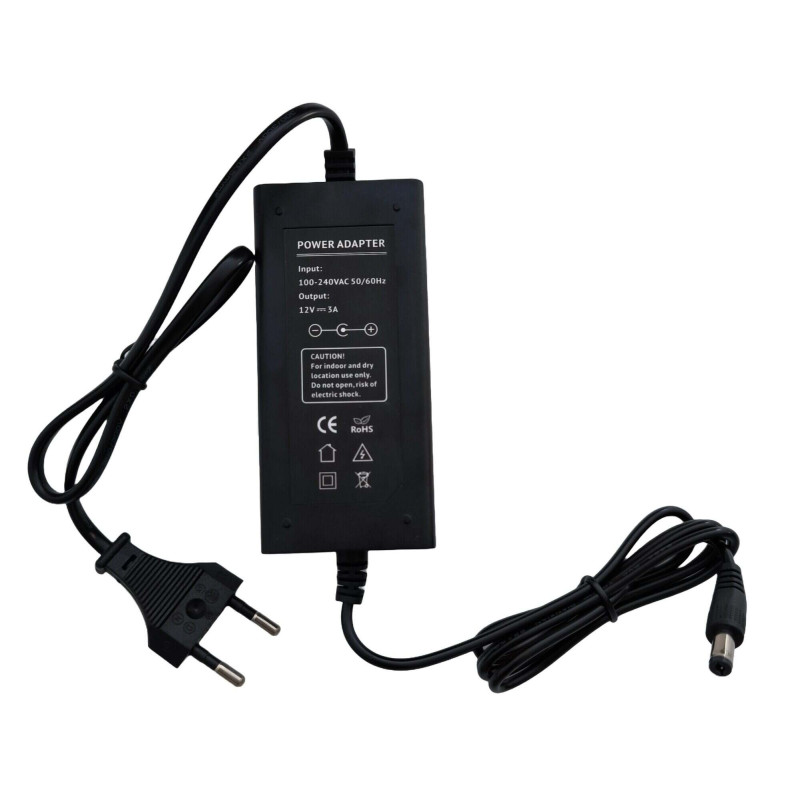 Impulsinis maitinimo šaltinis SAFI (3A / 12V), 115x45x30mm, stalinis, (PSU), PSU3000