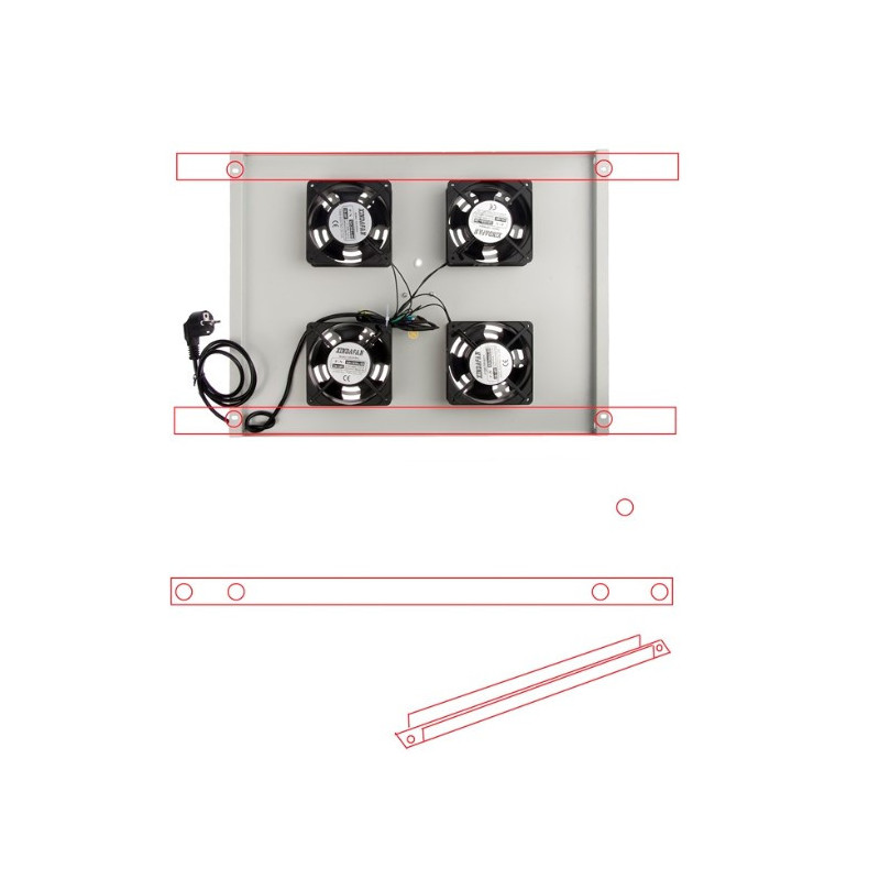 Fan unit bracket for 1000mm cabinet