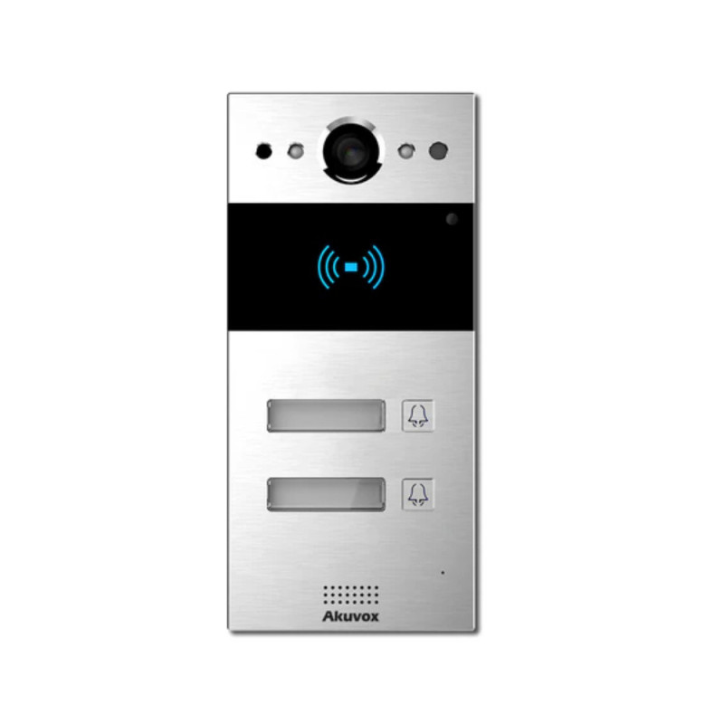 IP video intercom Akuvox R20B (2MP, RFID, PoE, gray)