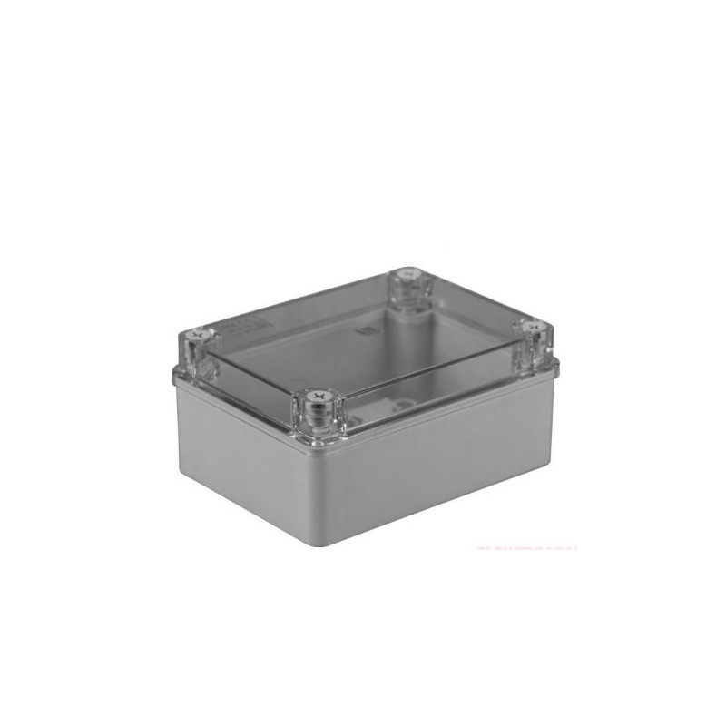 Hermetinė dėžutė skaidriu dangteliu Pawbol S-BOX 306-P (pilka, 150x110x70)