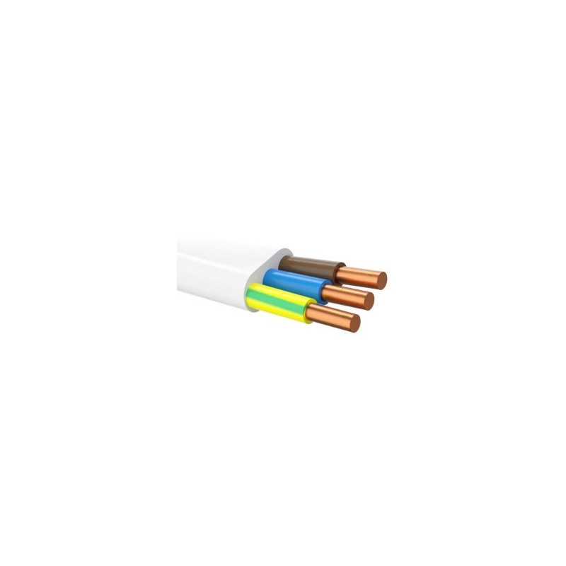 Power cable NKT HDXSP-J 3x1.5 (copper, monolith, XLPE, Dca, white, 100m)