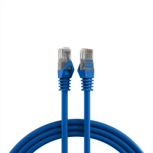 Patch kabelis RJ45 U / UTP Cat.5e K8110BL.0,5 (LSZH, AWG24 / 7, CCA, 0,5m, mėlynas)