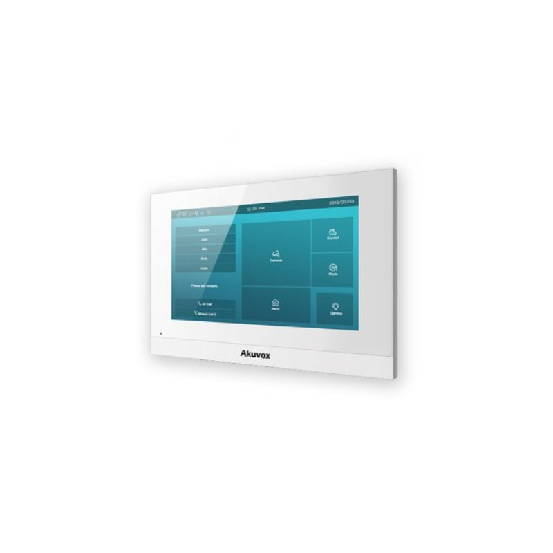 IP telefonspynės monitorius Akuvox C313W (7", Wi-Fi, SIP, PoE, baltas)