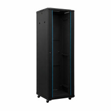 Floor-standing switch cabinet 19" 32U A2-6632B (600x600x1600mm, black, IP20, up to 1000kg)