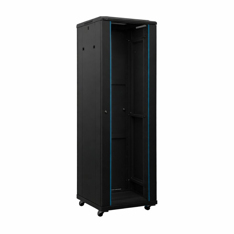 Floor-standing switch cabinet 19" 32U A2-6632B (600x600x1600mm, black, IP20, up to 1000kg)