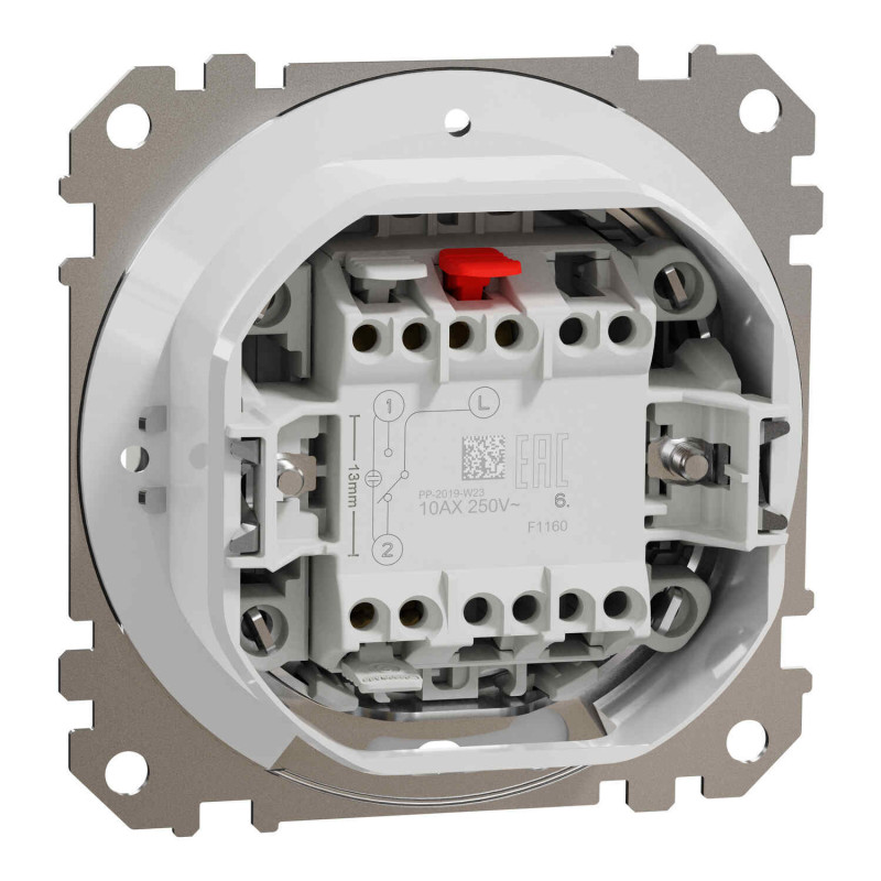 1 klavišo perjungiklis Schneider Electric Sedna Design SDD211106 (IP44, baltas)