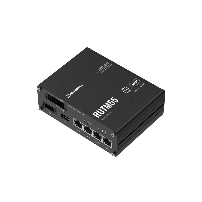 Maršrutizatorius Teltonika RUTM55 (5G, 1xWAN, 3xLAN, 2 SIM, Wi-Fi)