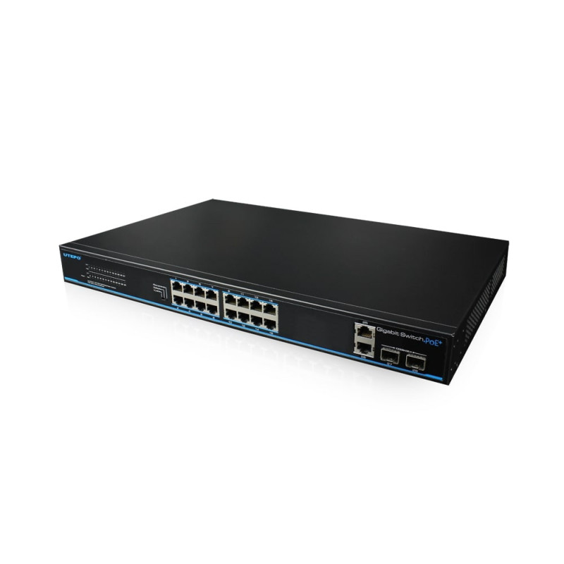 16 ports, 16 PoE switch UTEPO UTP3-GSW1604TS-P200