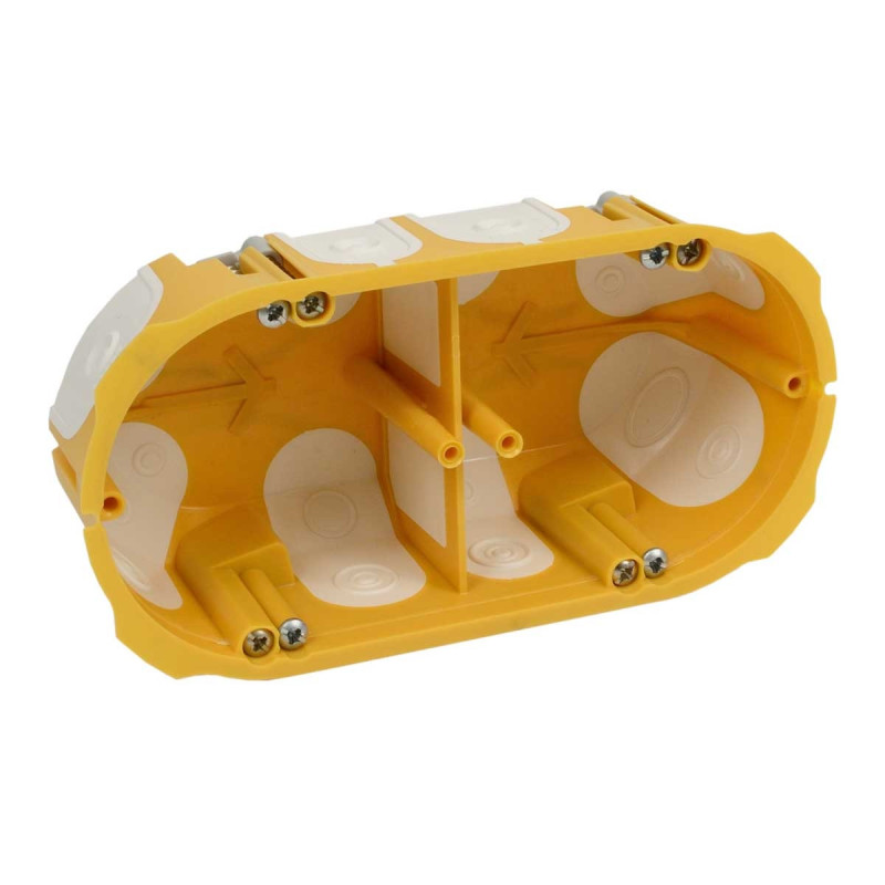 2-place plaster box Kopos KPL 64-50 / 2LD_NA (68mm, sound-absorbing, yellow)