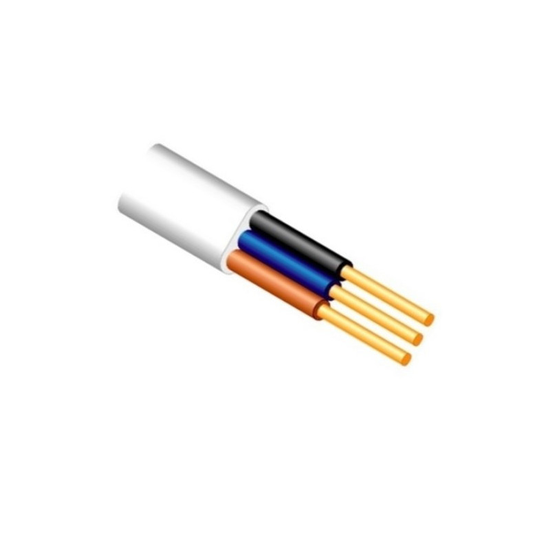 Power cable NKT VDYp / YDYp 3x1.5 (copper, monolith, PVC, white, 100m)