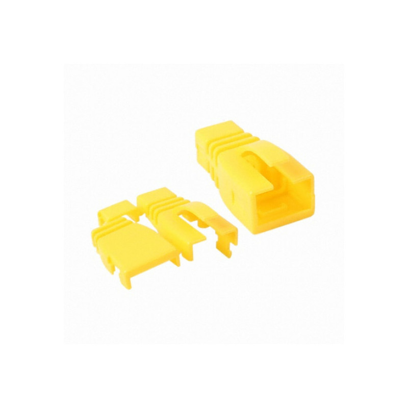 RJ45 kištuko gaubtelis LK-US067 (geltonas, Cat5e / Cat6)