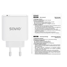 Sieninis Įkroviklis - SAVIO LA-14 20 W Baltas Sieninis Įkroviklis - SAVIO LA-14 20 W Baltas