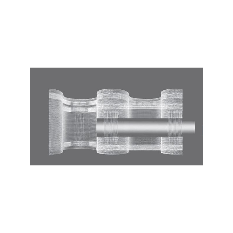 Curtain strip 14.100.200.3.1, 10 mm, white