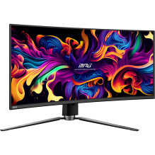 Monitor, MSI, 34", Gaming / Curved / 21 : 9, Panel QD-OLED, 3440x1440, 240, Matte, 0.03 ms, Swivel, Height adjustab