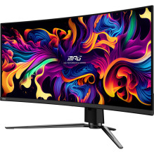 Monitorius, MSI, 34 colių, žaidimų / išlenktas / 21 : 9, skydelis QD-OLED, 3440x1440, 240, matinis, 0,03 ms, pasukamas, 