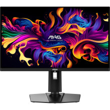Monitor, MSI, MAG 271QP QD-OLED X24, 26.5", Gaming, Swivel, Pivot, Height adjustable, Tilt, Matte, Panel QD-OLED, 2