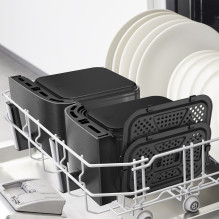 Tefal Easy Fry Dual XXL EY942HE0 fryer Double 11 L Stand-alone 2020 W Hot air fryer Grey Tefal Easy Fry Dual XXL EY942HE0 fryer Double 11 L Stand-alone 2020 W Hot air fryer Grey