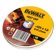Pjovimo diskai Dewalt DT3507-QZ, 125x1x22.23mm, 10 vnt. Pjovimo diskai Dewalt DT3507-QZ, 125x1x22.23mm, 10 vnt.