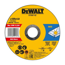 Pjovimo diskai Dewalt DT3507-QZ, 125x1x22.23mm, 10 vnt. Pjovimo diskai Dewalt DT3507-QZ, 125x1x22.23mm, 10 vnt.