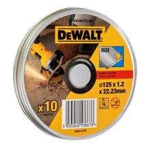 Metalo pjovimo diskas DeWalt 10 vnt DT42340TZ-QZ 125 x 1,2mm Metalo pjovimo diskas DeWalt 10 vnt DT42340TZ-QZ 125 x 1,2mm