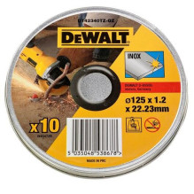 Metalo pjovimo diskas DeWalt 10 vnt DT42340TZ-QZ 125 x 1,2mm Metalo pjovimo diskas DeWalt 10 vnt DT42340TZ-QZ 125 x 1,2mm