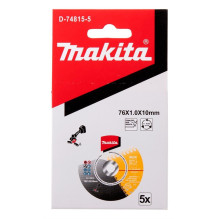 Metalo pjovimo diskas Makita 76 x 1.0 x 10mm D-74815 5 vnt Metalo pjovimo diskas Makita 76 x 1.0 x 10mm D-74815 5 vnt
