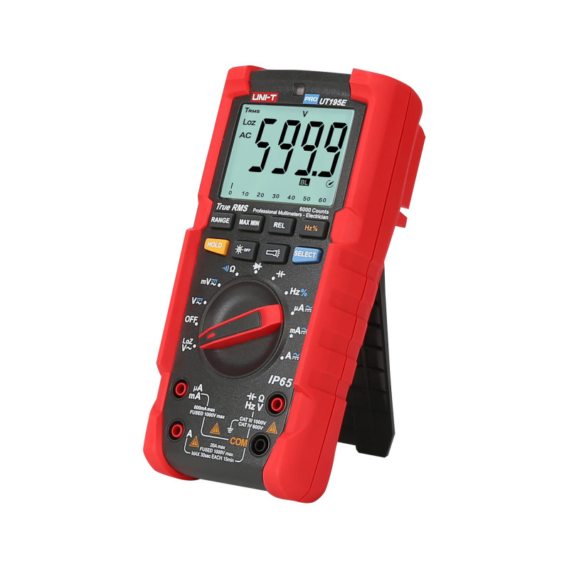 Professional Multifunctional tester, Large LCD display, IP65 rating, Uni-T PRO UT195E