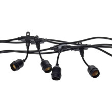 Outdoor garland Milagro, 10m, E27, IP44, without bulbs Outdoor garland Milagro, 10m, E27, IP44, without bulbs