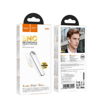 Wireless mono headset (ENC, BT 6.0, 130mah) Hoco E201 white Wireless mono headset (ENC, BT 6.0, 130mah) Hoco E201 white