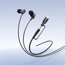 Wired earphones with microphone Jack 3,5 mm / USB C Hoco M119A black