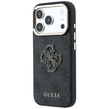 GUESS dėklas, skirtas IPHONE 18 Pro Max / 17 Pro Max GUE005482 (PU FW Resin Logo) juodas GUESS dėklas, skirtas IPHONE 18 Pro Max / 17 Pro Max GUE005482 (PU FW Resin Logo) juodas