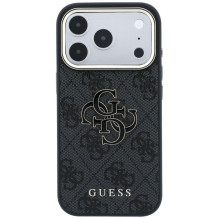 GUESS dėklas, skirtas IPHONE 18 Pro Max / 17 Pro Max GUE005482 (PU FW Resin Logo) juodas GUESS dėklas, skirtas IPHONE 18 Pro Max / 17 Pro Max GUE005482 (PU FW Resin Logo) juodas