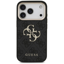 GUESS case for IPHONE 18 Pro / 17 Pro GUE005483 (PU W / Big 4G Classic Logo) black gold GUESS case for IPHONE 18 Pro / 17 Pro GUE005483 (PU W / Big 4G Classic Logo) black gold
