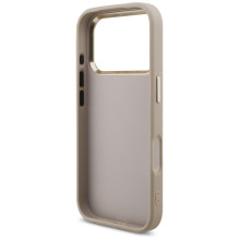 GUESS dėklas, skirtas IPHONE 18 Pro / 17 Pro GUE005483 (su dideliu 4G klasikiniu logotipu), rožinio aukso spalvos