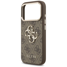 GUESS dėklas, skirtas IPHONE 18 Pro Max / 17 Pro Max GUE005488 (su dideliu 4G klasikiniu logotipu), rudai auksinis GUESS dėklas, skirtas IPHONE 18 Pro Max / 17 Pro Max GUE005488 (su dideliu 4G klasikiniu logotipu), rudai auksinis