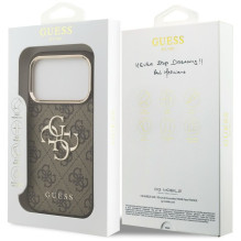 GUESS dėklas, skirtas IPHONE 18 Pro Max / 17 Pro Max GUE005488 (su dideliu 4G klasikiniu logotipu), rudai auksinis GUESS dėklas, skirtas IPHONE 18 Pro Max / 17 Pro Max GUE005488 (su dideliu 4G klasikiniu logotipu), rudai auksinis