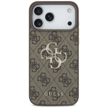 GUESS dėklas, skirtas IPHONE 18 Pro / 17 Pro GUE005601 ( 4G PU didelis logotipas) rudas GUESS dėklas, skirtas IPHONE 18 Pro / 17 Pro GUE005601 ( 4G PU didelis logotipas) rudas